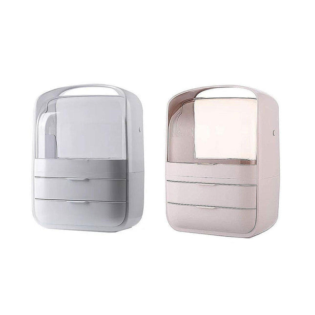 Simple Cosmetic Storage Box Large Capacity Desktop Dustproof Makeup Organizer