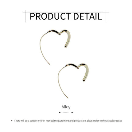 Simple Heart Earrings Elegant Design Minimalist Jewellery for Women Gifts