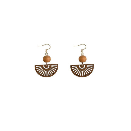 Chinese Fan Earrings Elegant Design Traditional Style Jewelry Women Fashion