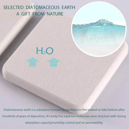 4PCS/Set Water Absorbent Diatomite Tray Diatomaceous Earth Kitchen Soap Dish