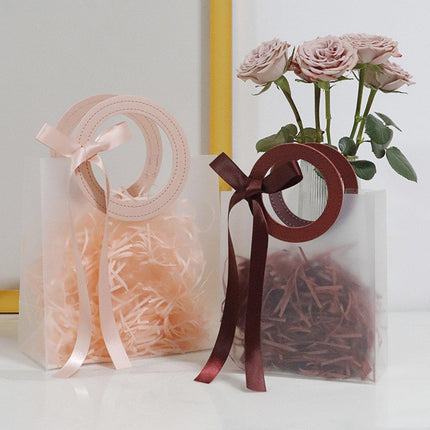 20PCS PP Frosted Gift Bags Plastic Transparent Wedding Tote Birthday Packaging