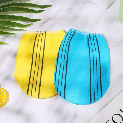 Fiber Cleaner Bath Glove Exfoliating Towel Body Rub Shower Scrub Glove Washcloth - Aimall