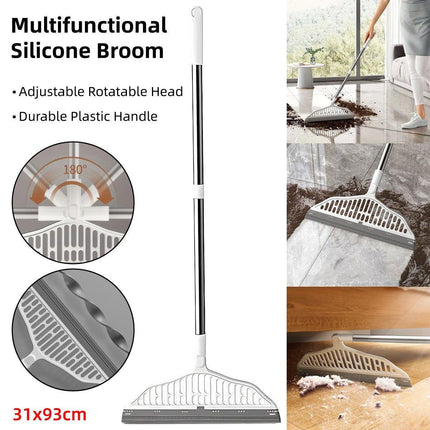 Wet and Dry Floor Scraper Dust Sweeper Non-Hair Stick Bathroom Cleaning Tool