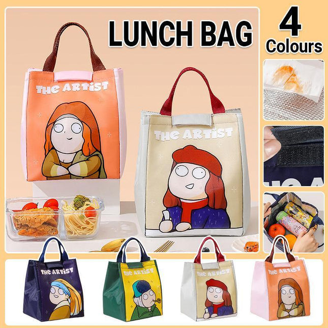 Printing Thermal Insulated Portable Lunch Bag Large Capacity Picnic Box Kids - Aimall