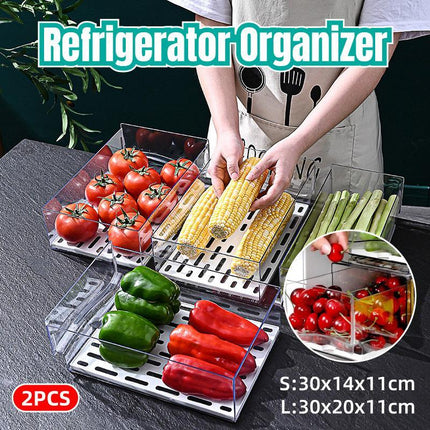 Kitchen Fridge Drawer Organiser Storage Boxes Refrigerator Storage Containers