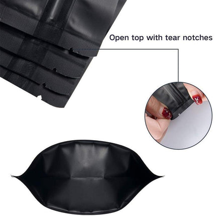 100PCS Black Aluminum Bag Mylar Foil Pouch Heat Sealer Food Storage Package Bags - Aimall