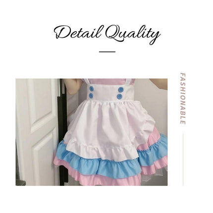 Super Cute Big Bow Lolita Dress Maid Outfit