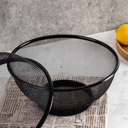 Multi-Function Kitchen Fruit Basket With Lid Drain Basket Washing Draining Cover