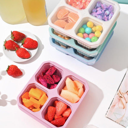 8PCS Wheat Straw Food Storage Containers Snack Candy Fruit Lunch Fresh Box Set