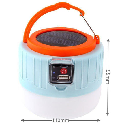 Portable LED Solar Camping Light Lantern Outdoor Tent Lamp USB Rechargeable AU - Aimall