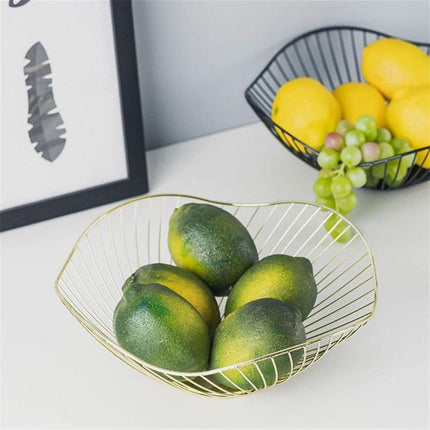 Large Iron Fruit Storage Basket Home Decor Snack Candy Plate Living Room Basket