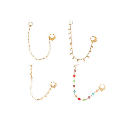 Punk Style Jewelry Chain Earrings Women Fashion Nose Clip Trendy Accessories