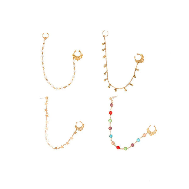 Punk Style Jewelry Chain Earrings Women Fashion Nose Clip Trendy Accessories
