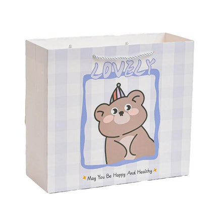 25PCS Cartoon Gift Bags 20x20x8cm Party Favour Paper Tote Bags for Birthday Events