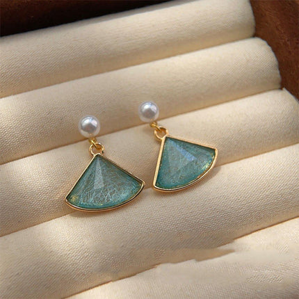 Mori Ginkgo Leaf Earrings Vintage Jewelry for Women Nature Inspired Stud Earring