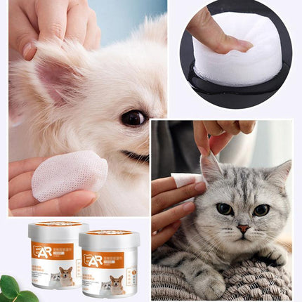 130pcs Wipes Wet Pet Eye/Ear Dog Cat Tear Stain Remover Cleaning Paper Wipes - Aimall