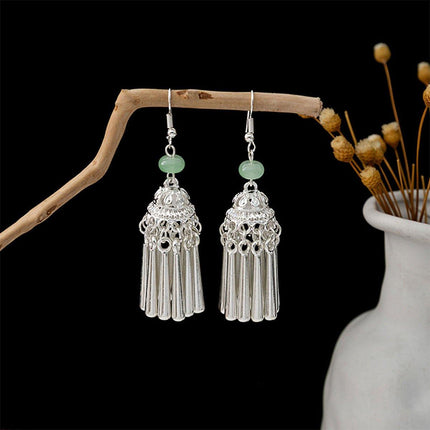 Vintage Ethnic Tassel Long Earrings Bohemian Jewelry Women Stylish Accessory