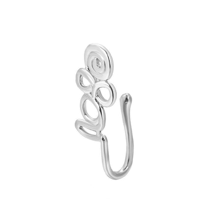 Ladies Fashion Clip-On Fake Nose Ring Cuff Non-Piercing African Style Nose Cuff - Aimall