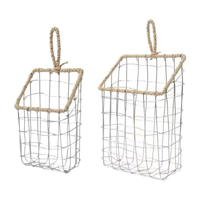 Wire Woven Storage Basket for Home Organization Sundry Basket Decorative Storage