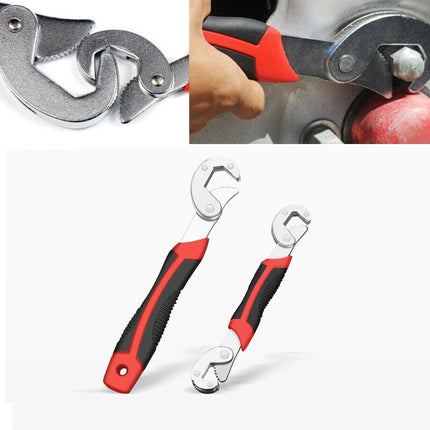 2PCS Snap N Grip Wrench Set Universal Adjustable Multi Function Spanner Tool - Aimall