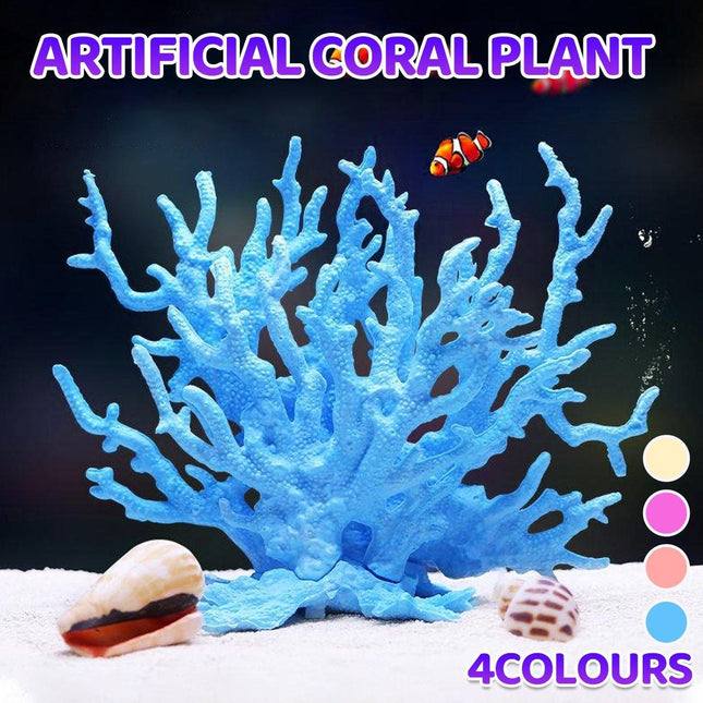 Soft Coral Realistic Water Plants Aquarium Decoration Fish Tank Seawater Set