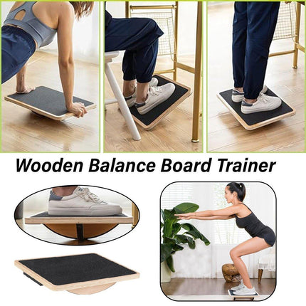 Professional Balance Board Wooden Fitness Wobble Yoga Board Pilate Fitness Train