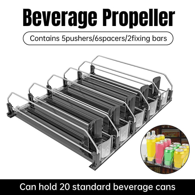 Supermarket Store Beverage Dispenser Fridge Shelf Organizer Snack Pusher Box