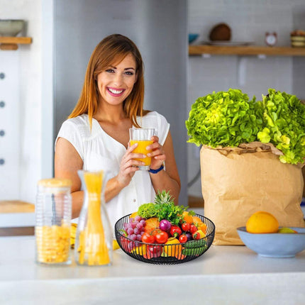 Multi Functional Wire Storage Basket Fruit Vegetable Holder for Kitchen Counter