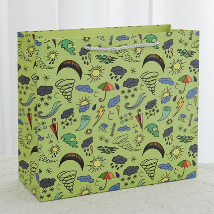 25PCS Cartoon Gift Bags 20x20x8cm Party Favour Paper Tote Bags for Birthday Events