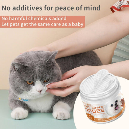 Pet Eye Wipes Clean Dogs Cats Tear Stain Removal Eye Dirt Cleaning Cotton Pads