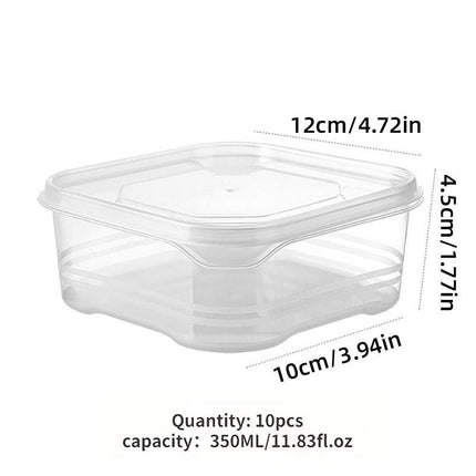 10pcs 350ml Food Organizer Vegetable Fridge Storage Box Food Dispenser Set