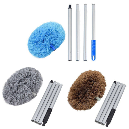 Extendable and Assembled Ceiling Duster Round Brush Dust Sweeper Cleaning Tool