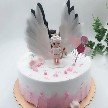 Angel Feather Wings Cake Toppers Party Decoration for Birthday Wedding Festive