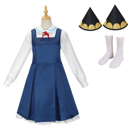 Anime SPY×FAMILY Anya Forger Girls Long Sleeve Dress Wig Outfits Cosplay Costume - Aimall