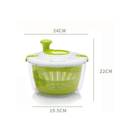 Salad Spinner Vegetable Lettuce Salad Leaves Washer Dryer Serving Bowl Container - Aimall