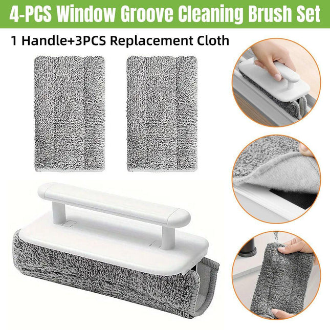 Window Groove Cleaning Brush Removable Door Gap Cleaner Dead Angle Wiper Tool