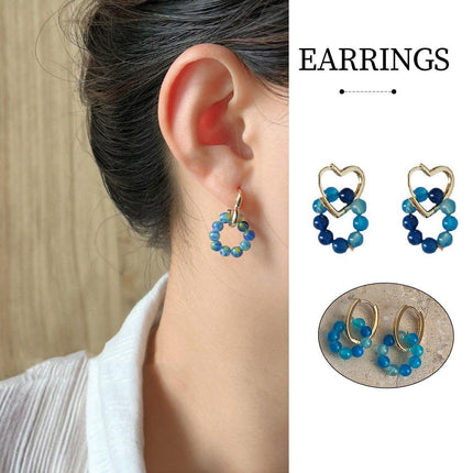 High End Handmade Fashion Earrings Printed Material Jewelry for Women Trendy