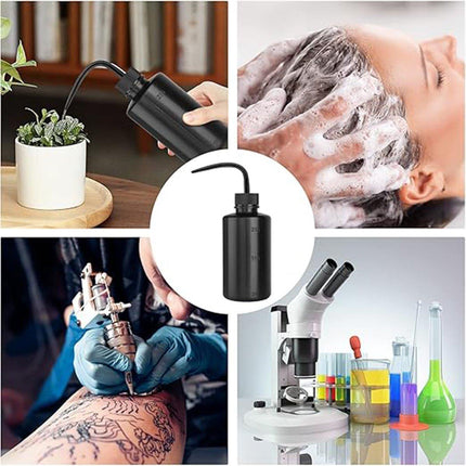 10pcs 250ml Graduated Rinse Bottle with Elbow Spout for Lab Cleaning and Mixing