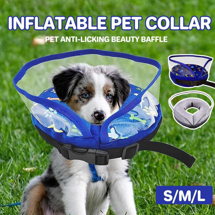 Pet Dog PVC Inflatable Healing Collar Cone Wound Medical Cat Protective Jackets