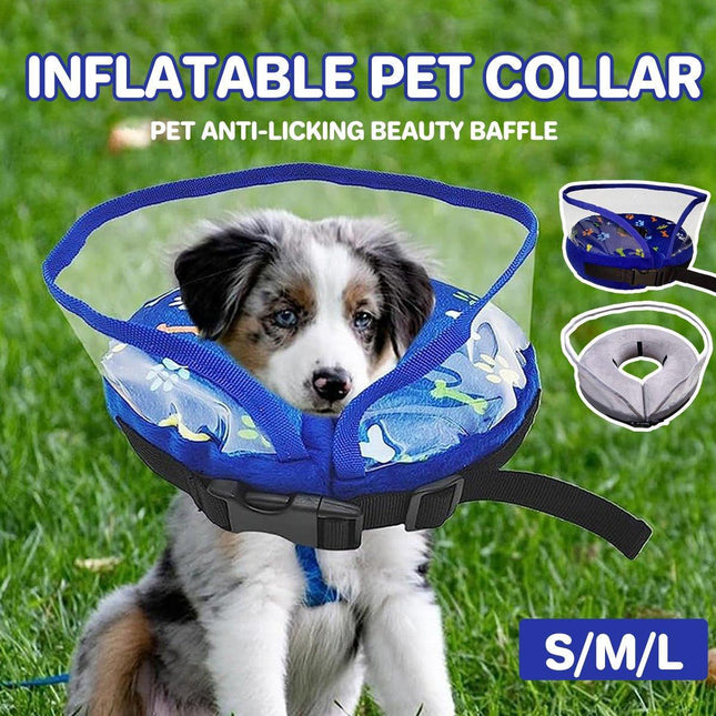 Pet Dog PVC Inflatable Healing Collar Cone Wound Medical Cat Protective Jackets
