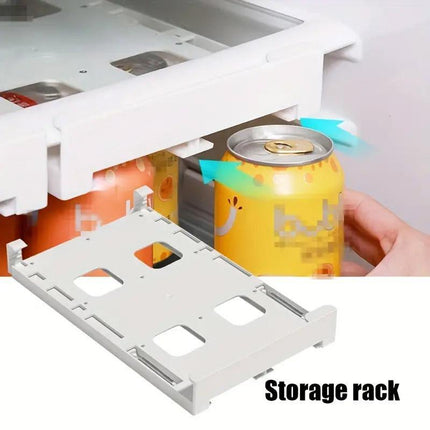 Refrigerator Hanging Drink Organizer Can Holder for Space Saving Kitchen Storage