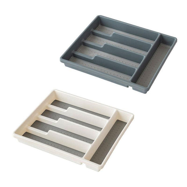 Kitchen Cutlery Large Tray Utensil Organiser Drawer Insert Divider Multi-Purpose - Aimall