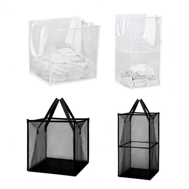 Foldable Laundry Washing Clothes Storage Bag Hamper Basket Bin Organiser - Aimall