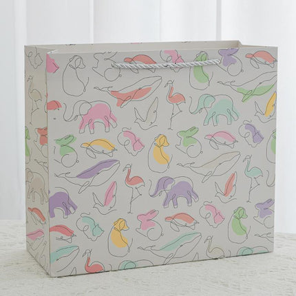 25pcs 14x15x7cm Creative Cartoon Paper Gift Bags Tote for Students Birthday Parties