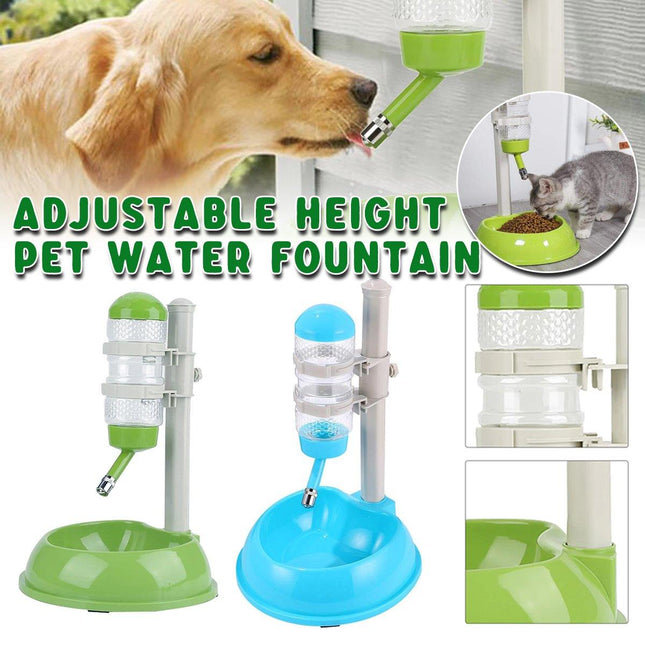 Pet Drinking Fountain Water Bottle Lifting Feeder Adjustable Pet Bowl for Pets