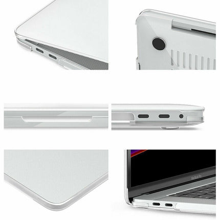 Macbook Air Pro Glossy Crystal Clear Case + Keyboard Cover 13" 16" 15" inch Transparent - Aimall
