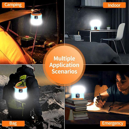 Portable LED Solar Camping Light Lantern Outdoor Tent Lamp USB Rechargeable AU - Aimall