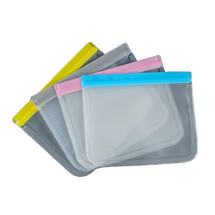 10 Pack Reusable Frosted PEVA Food Storage Bags Resealable Ziplock Freezer Safe