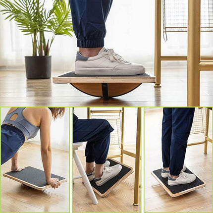 Professional Balance Board Wooden Fitness Wobble Yoga Board Pilate Fitness Train