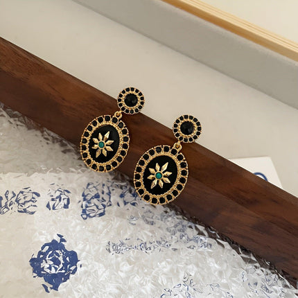 Black Star Earrings Women High-End Fashion Exquisite Jewelry Elegant Accessories